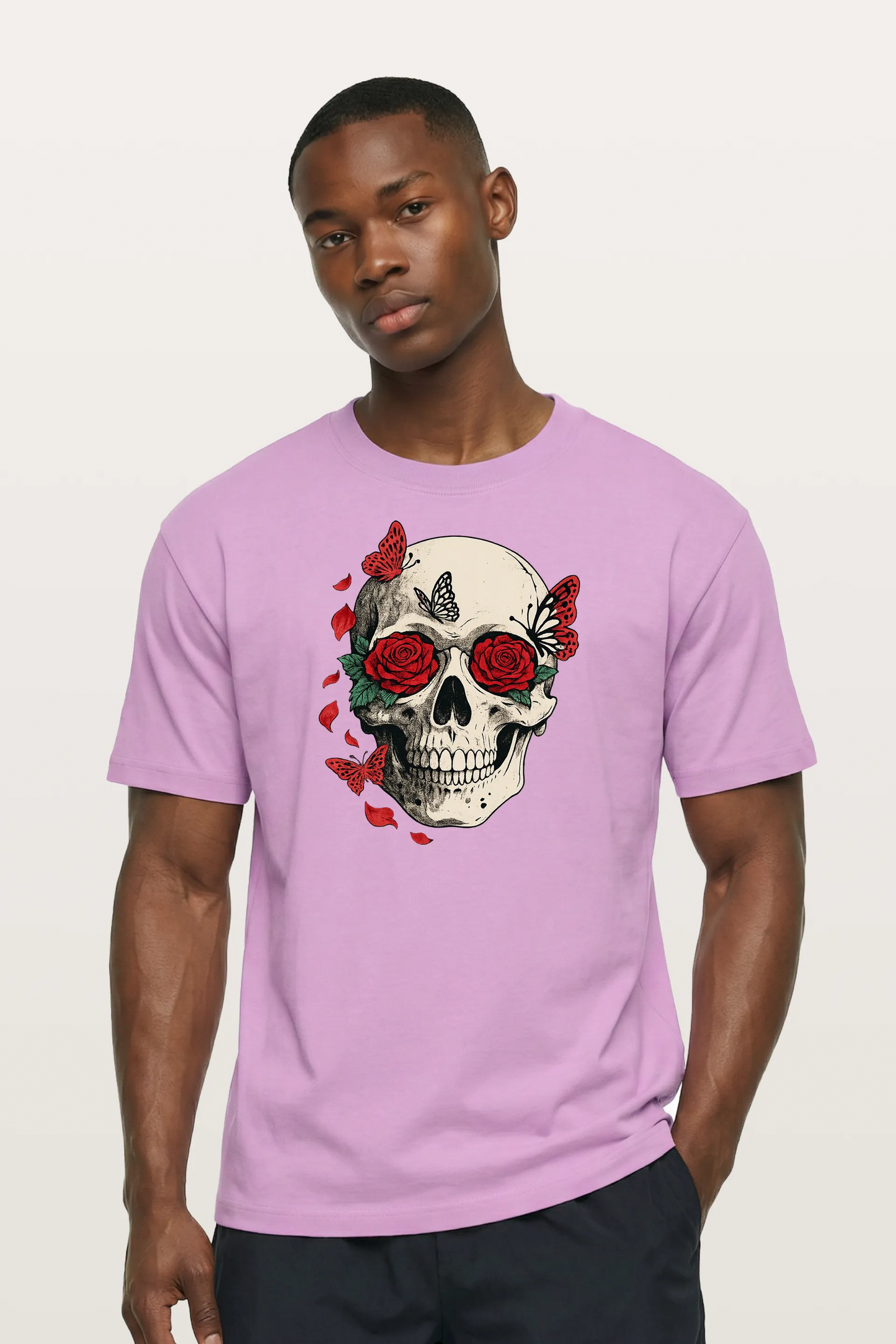 Red Rose Skull T-Shirts