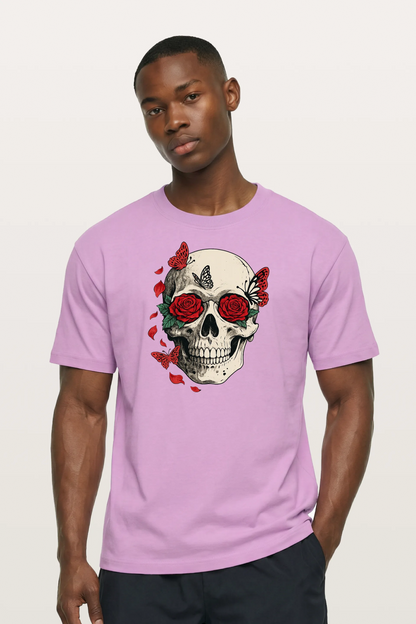 Red Rose Skull T-Shirts