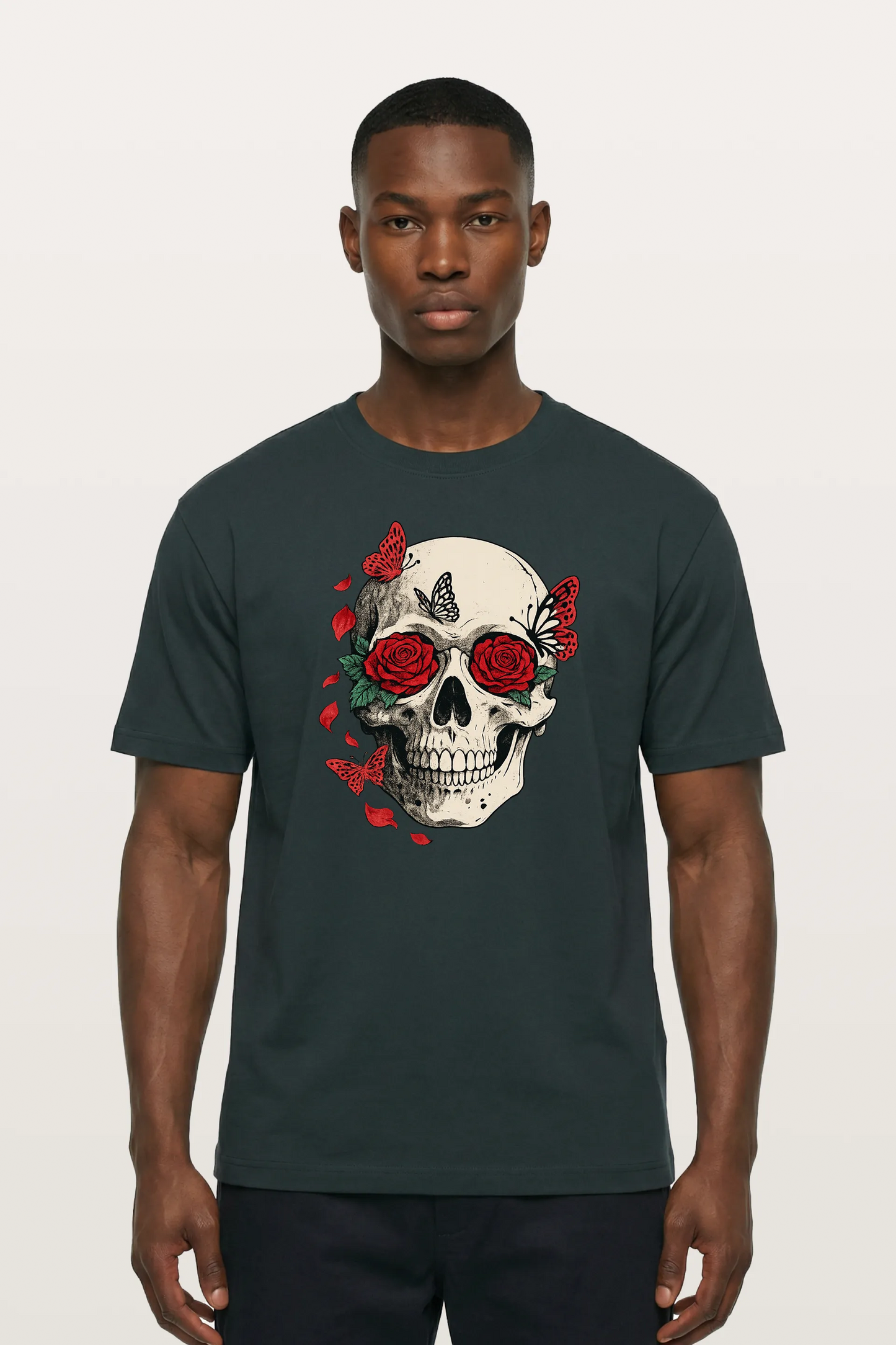 Red Rose Skull T-Shirts