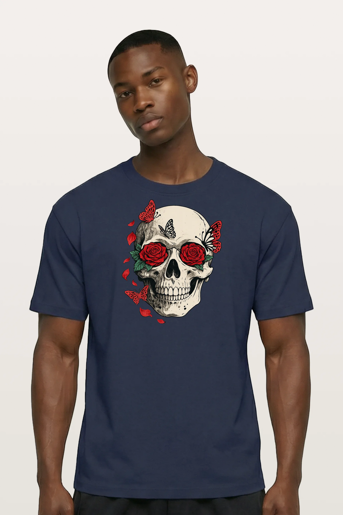 Red Rose Skull T-Shirts