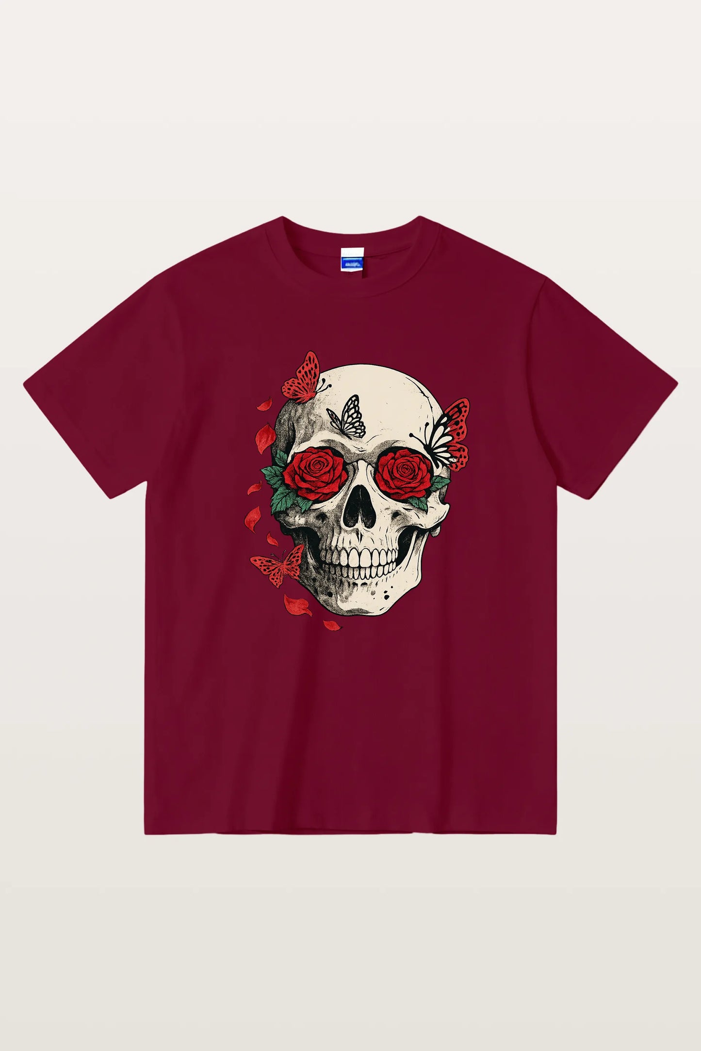 Red Rose Skull T-Shirts