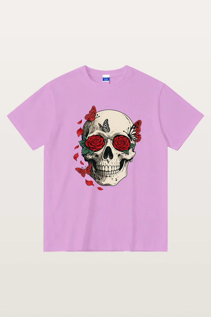 Red Rose Skull T-Shirts