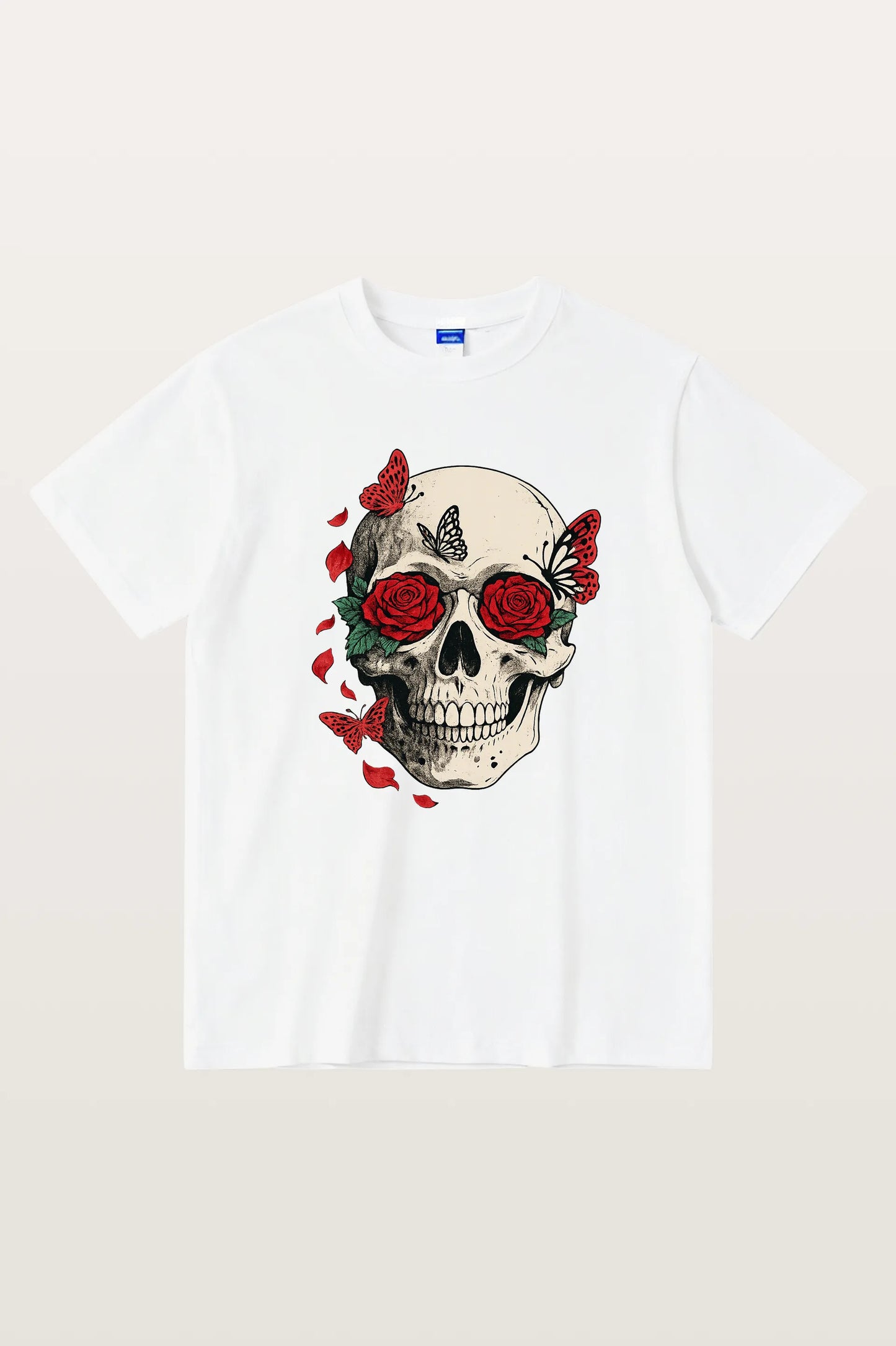 Red Rose Skull T-Shirts