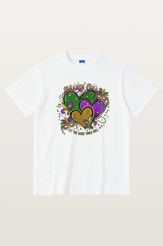 Mardi Gras Hearts T-Shirts