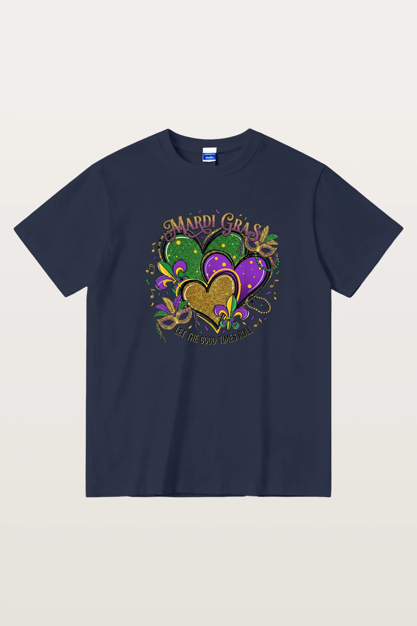 Mardi Gras Hearts T-Shirts
