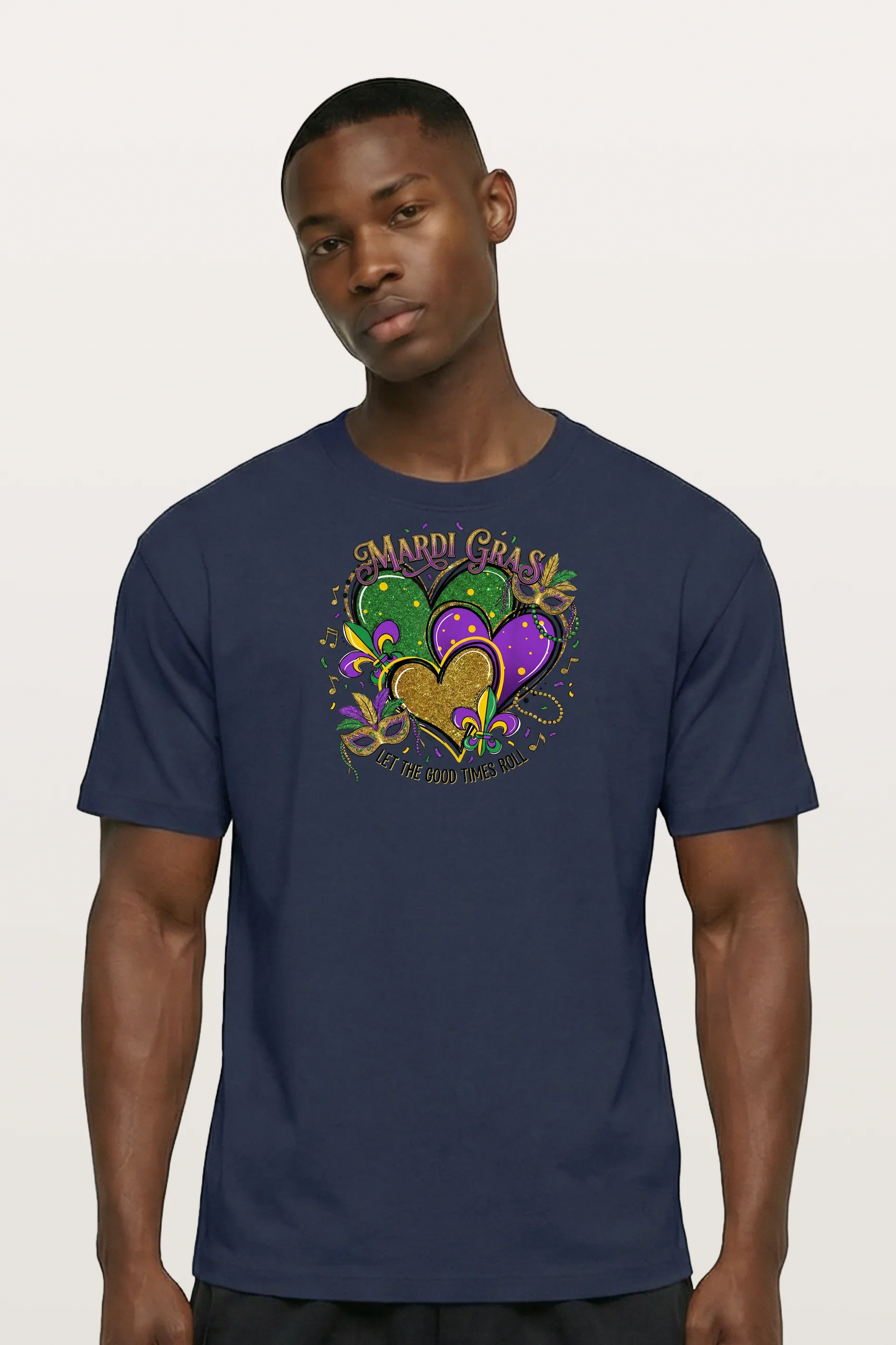 Mardi Gras Hearts T-Shirts