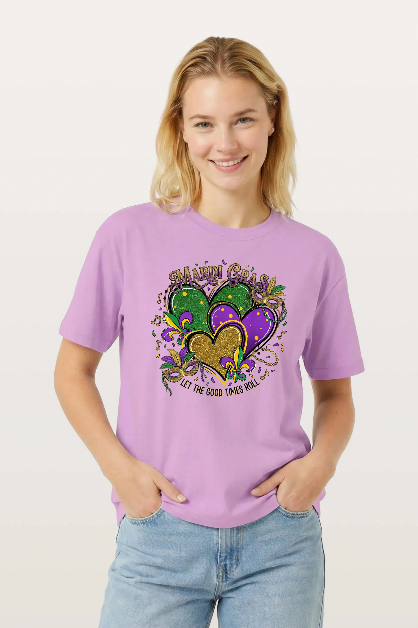 Mardi Gras Hearts T-Shirts