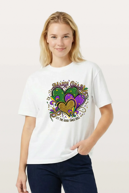 Mardi Gras Hearts T-Shirts