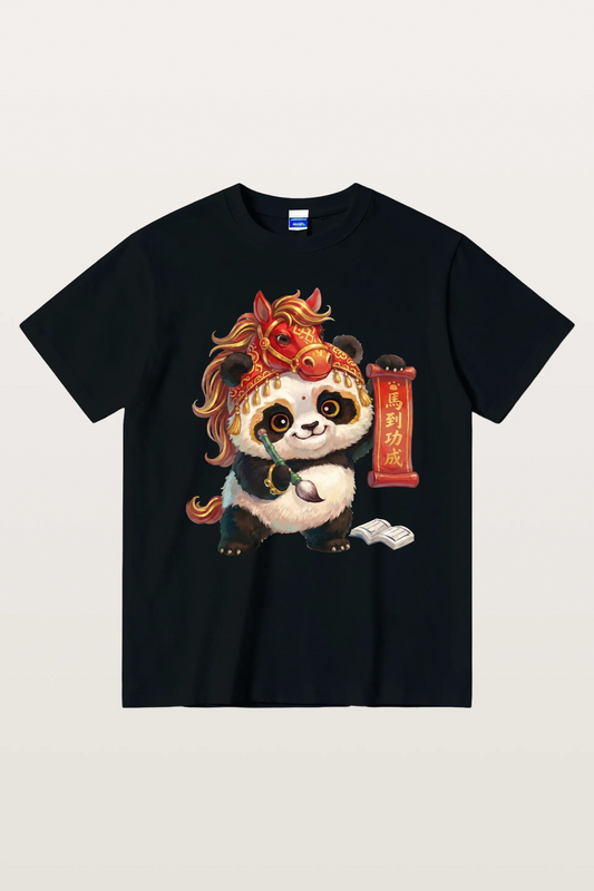 Panda Horse Success Cotton T-shirt