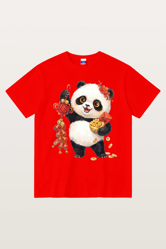 Lucky Panda Cotton T-shirt