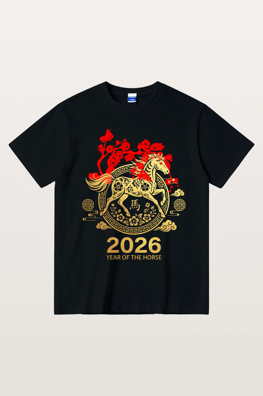 Lucky Horse Year Cotton T-shirt