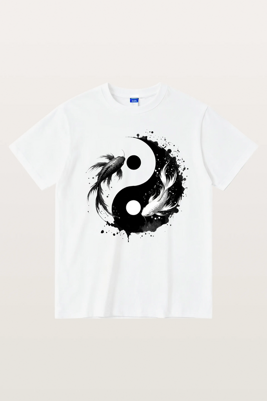 Yin Yang Koi Cotton T-shirt