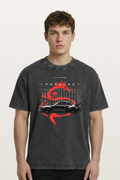 Porsche Dragon Washed T-Shirts