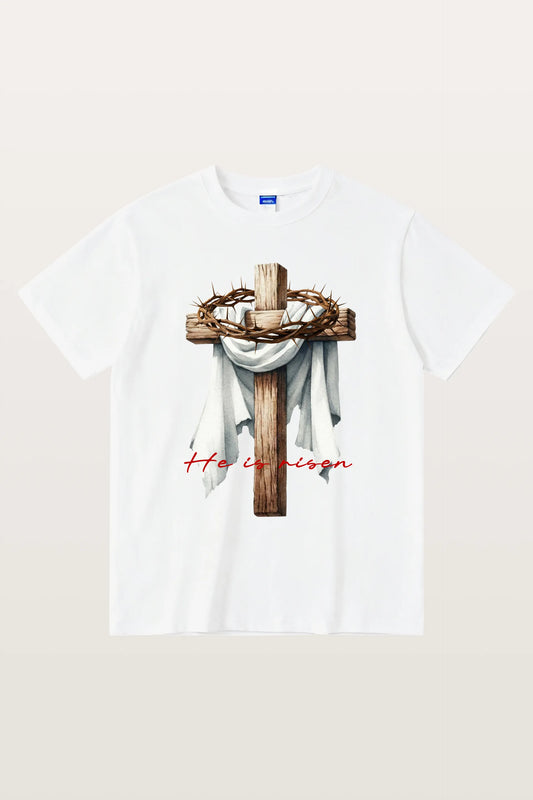 White Linen Cross Gildan T-Shirts