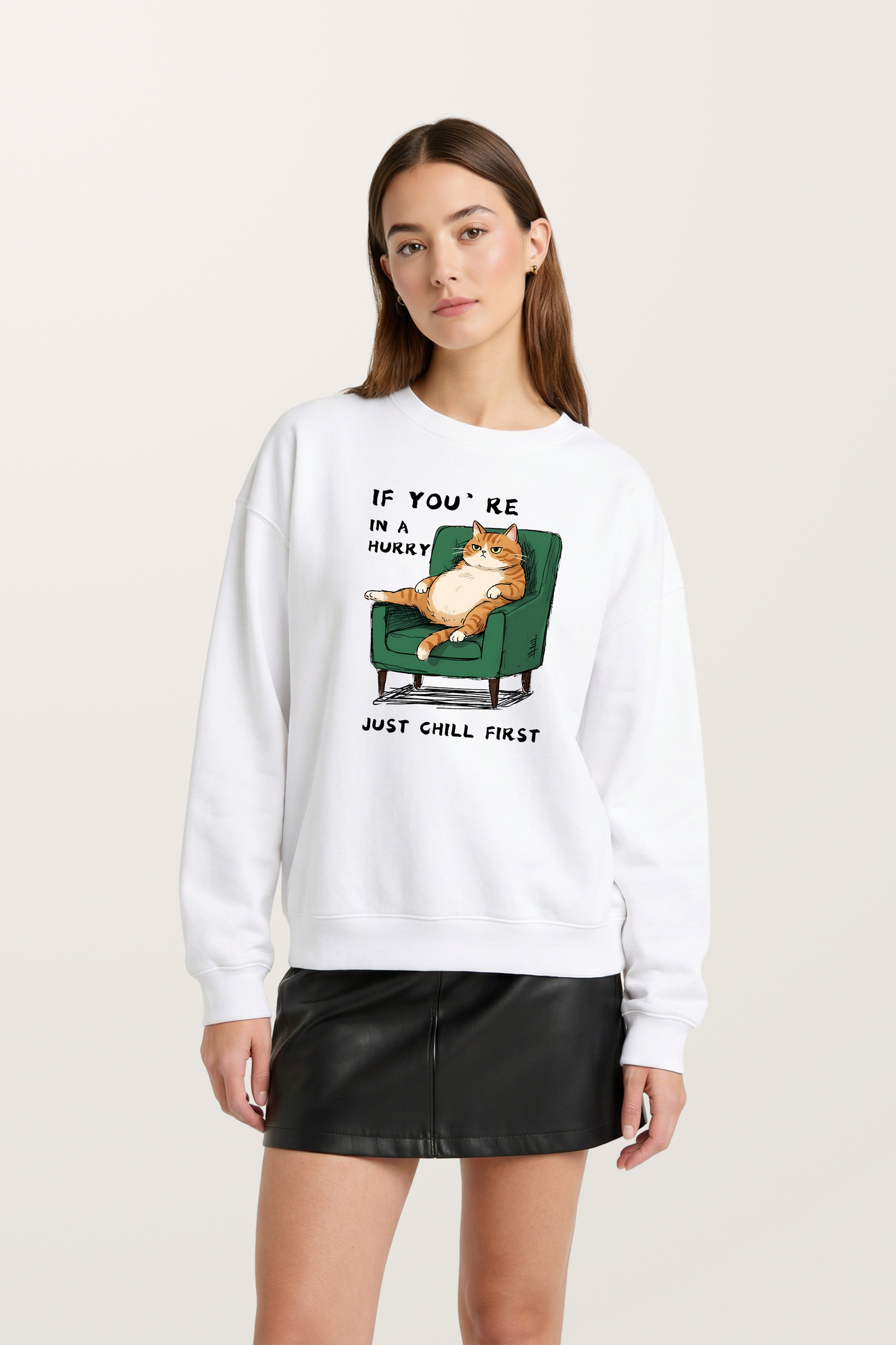 Laid-back Kitty Sweatshirts