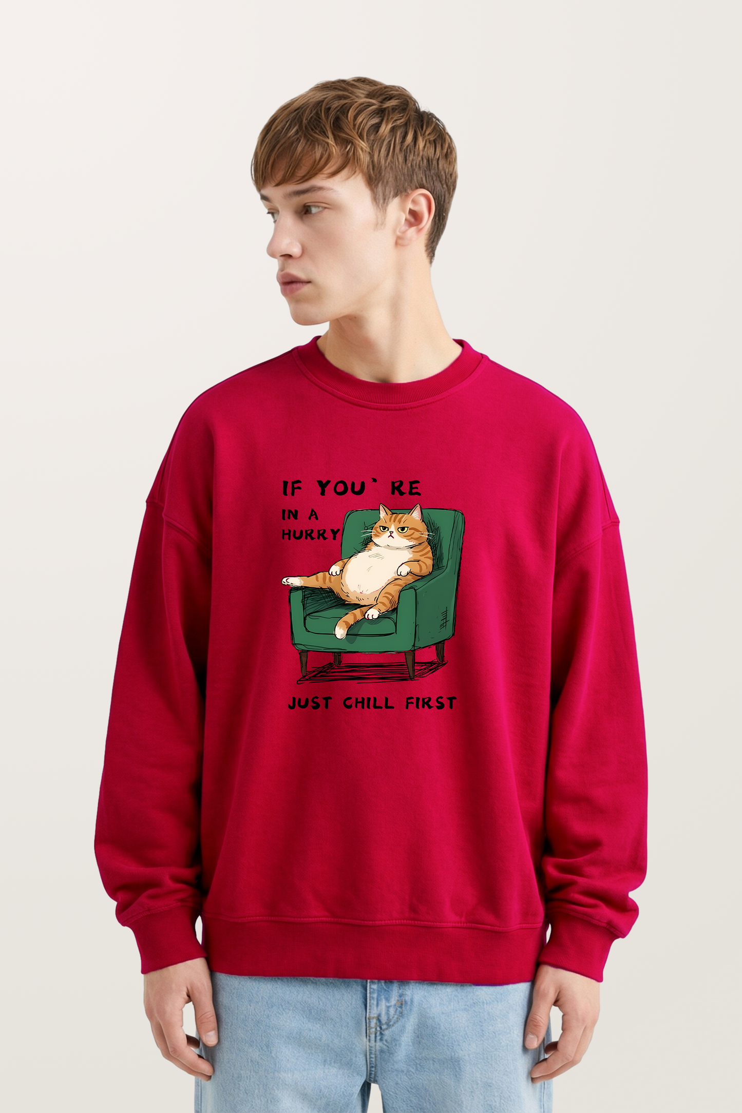 Laid-back Kitty Sweatshirts