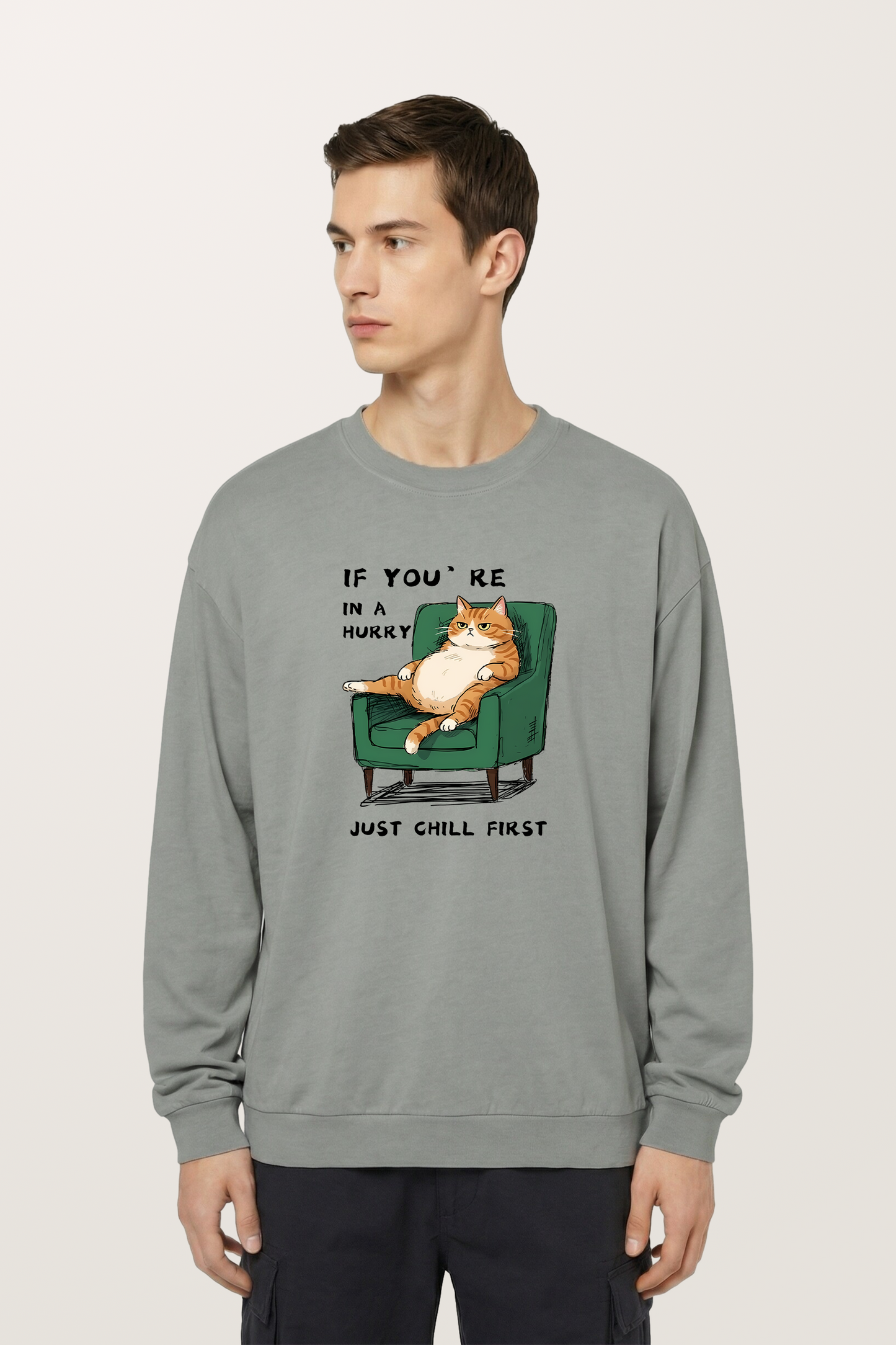 Laid-back Kitty Sweatshirts