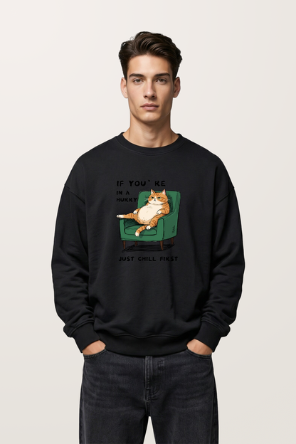 Laid-back Kitty Sweatshirts
