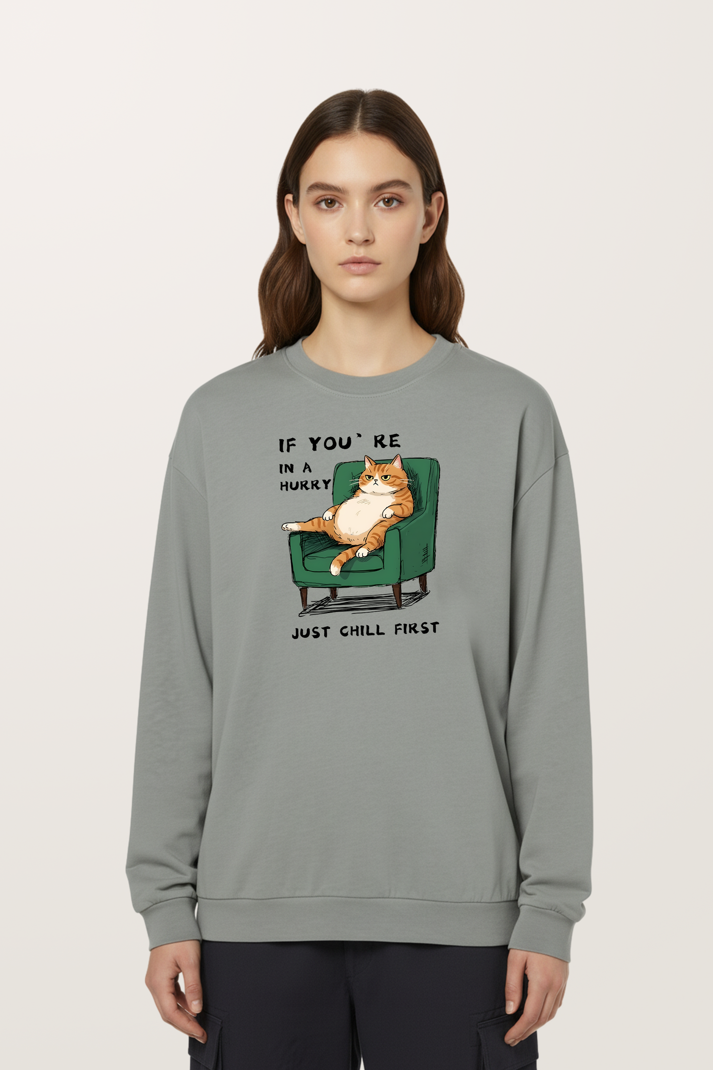 Laid-back Kitty Sweatshirts