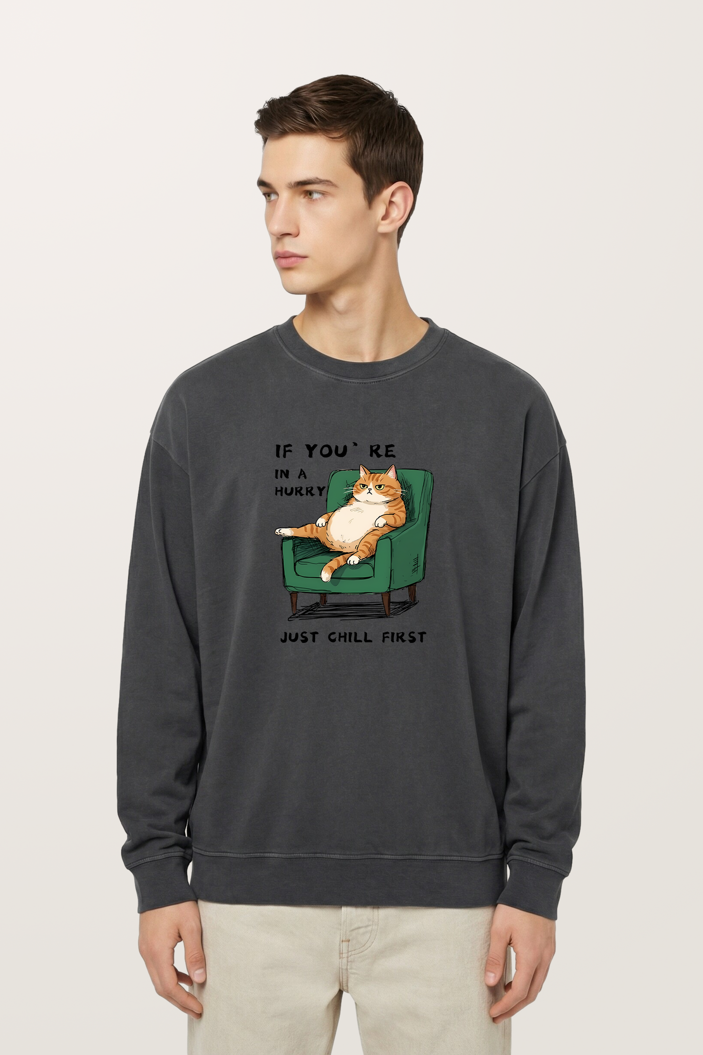 Laid-back Kitty Sweatshirts