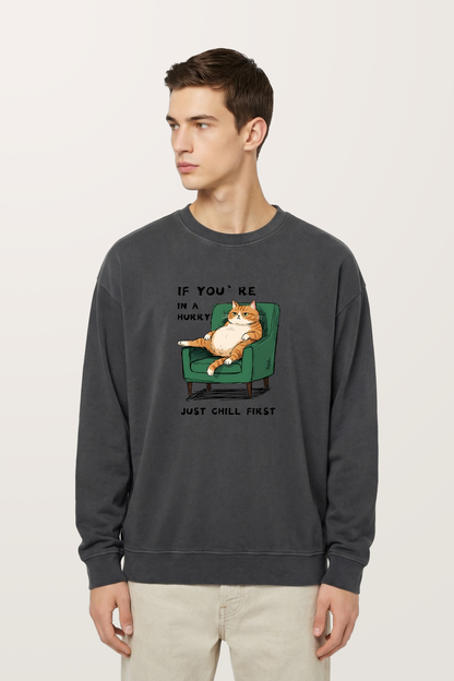 Laid-back Kitty Sweatshirts
