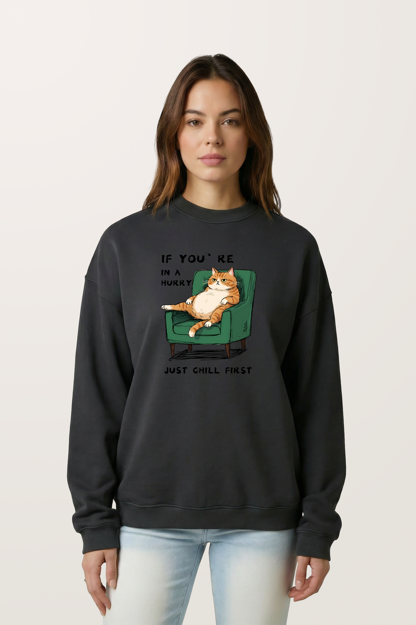 Laid-back Kitty Sweatshirts