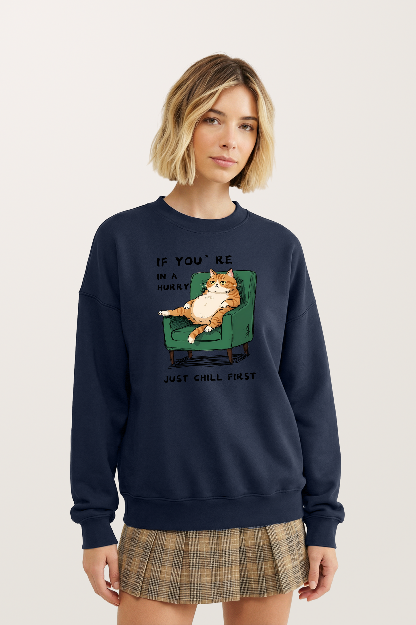 Laid-back Kitty Sweatshirts