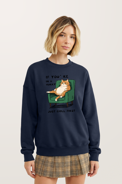 Laid-back Kitty Sweatshirts
