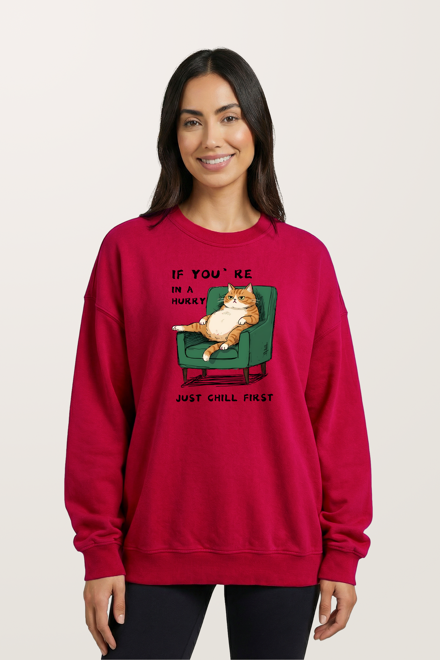 Laid-back Kitty Sweatshirts
