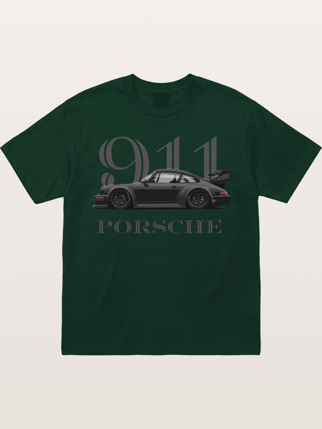 Porsche 911 Widebody Black Sports Car Gildan T-shirt