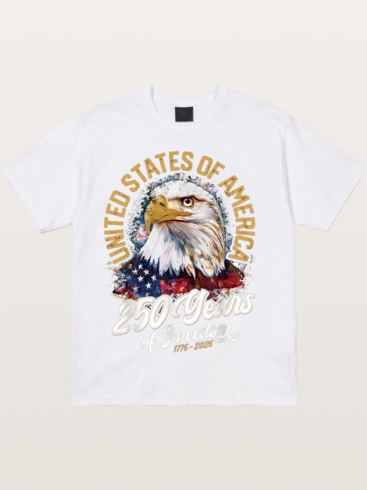 American Eagle 250 Years Freedom Cotton T-shirt