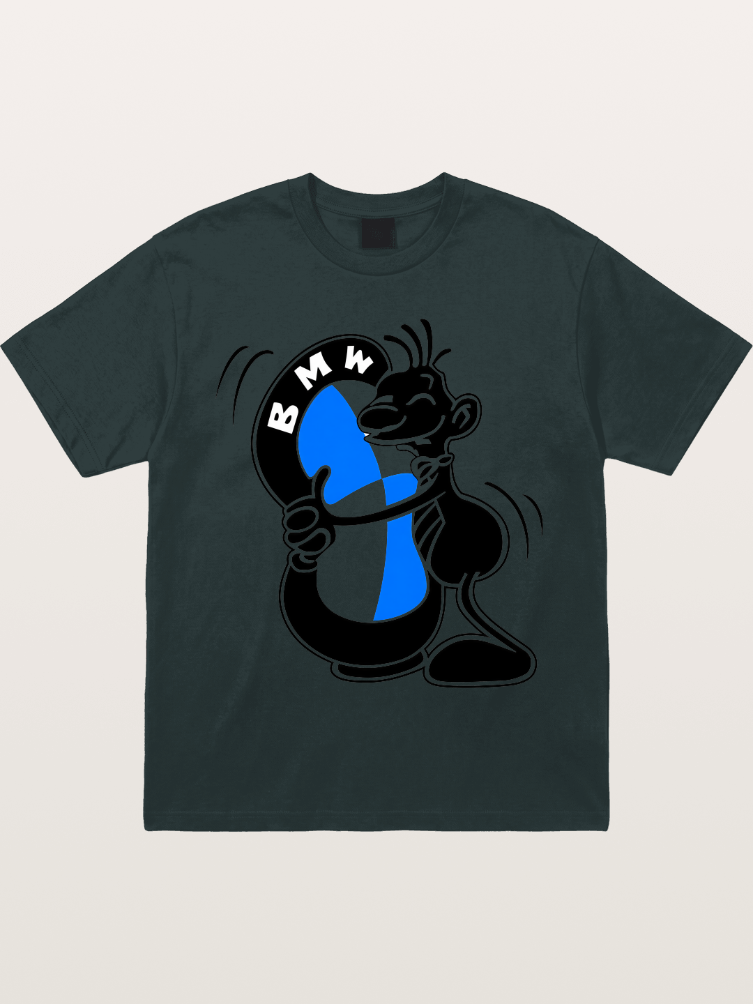 BMW Cartoon Mascot Sticker Gildan T-shirt