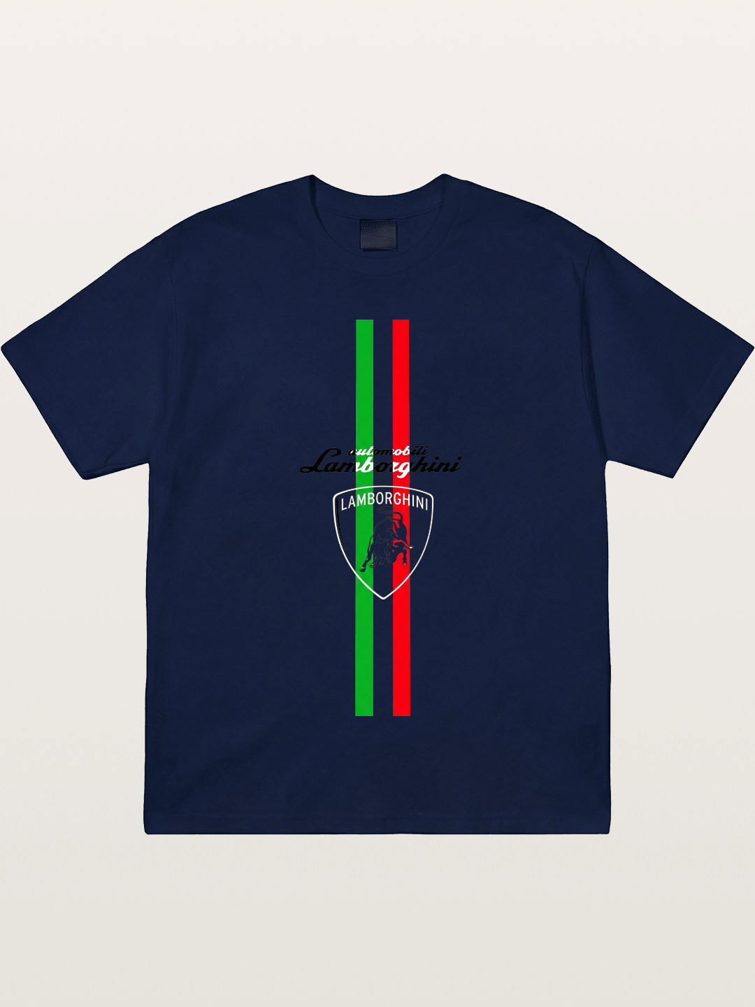 Italian Flag Lamborghini Print Gildan T-shirt