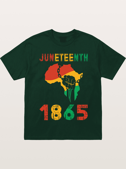 Juneteenth 1865 Africa Freedom Fist Gildan T-shirt