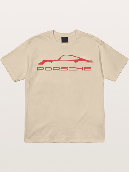 Red Porsche Silhouette Art Gildan T-shirt