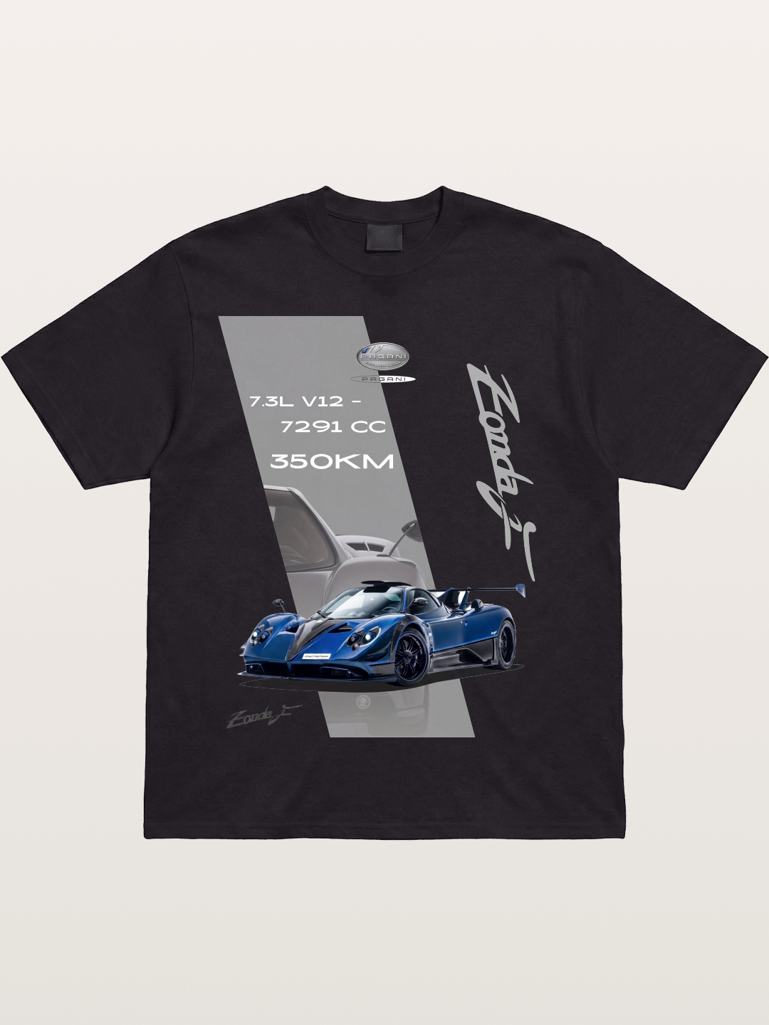 Pagani Zonda Technical Print Cotton T-shirt