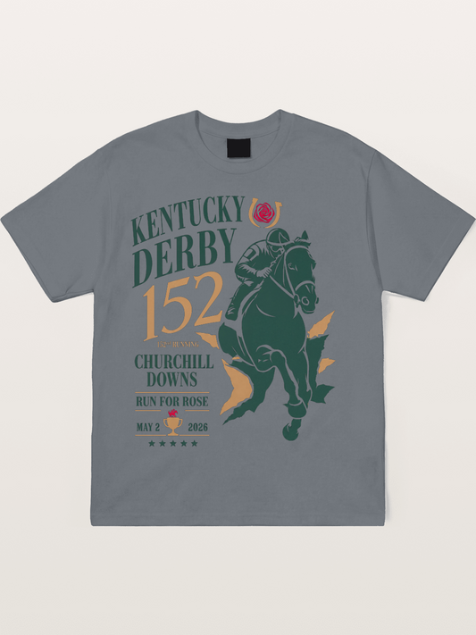 Churchill Downs Derby Silhouette Art Cotton T-shirt