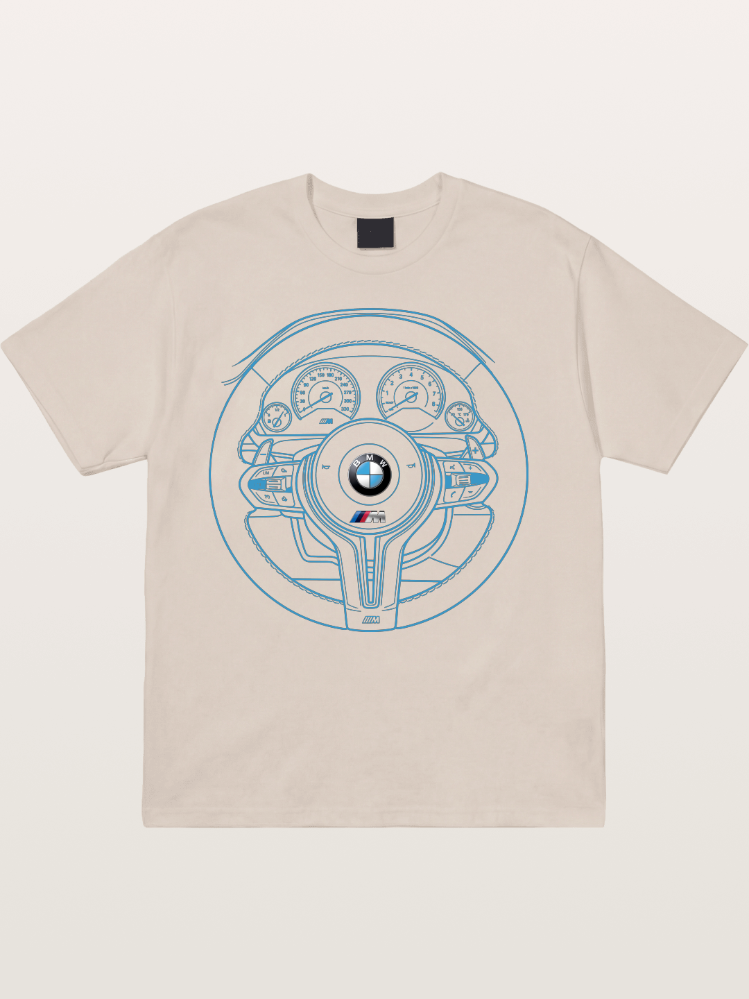BMW M Vintage Steering Wheel Draft Cotton T-shirt