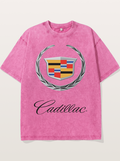 Cadillac Laurel Wreath Emblem Washed T-shirt