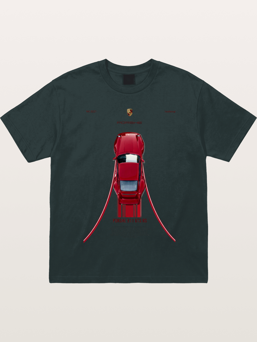 Porsche 911 GT3 RS Top View Gildan T-shirt