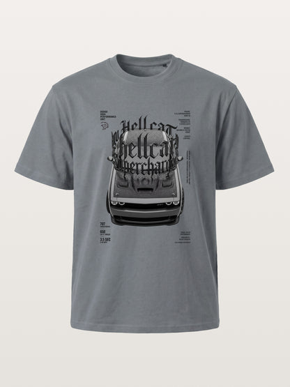 Gothic Hellcat Front View Print Cotton T-shirt