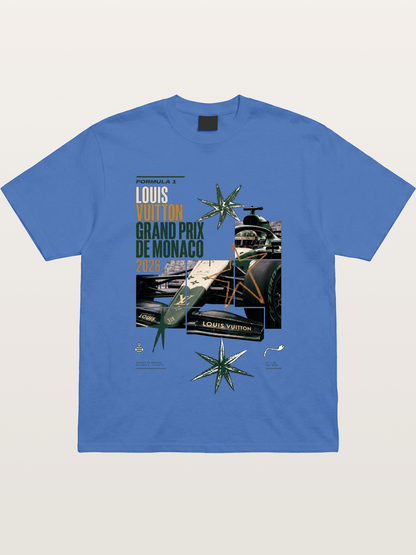 Green LV F1 Race Car Print Gildan T-shirt