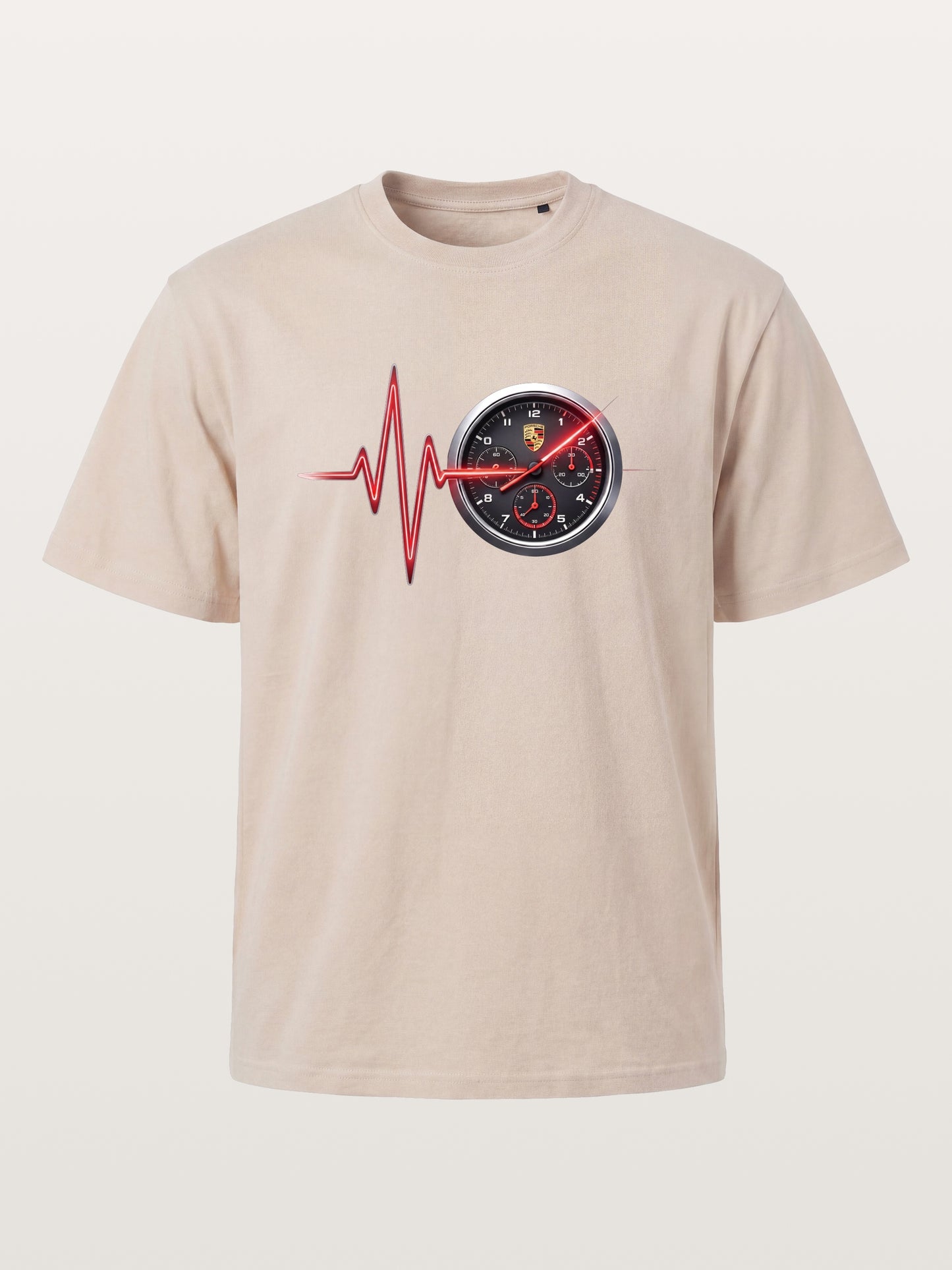 Heartbeat Line Porsche Dash Gauge Cotton T-shirt