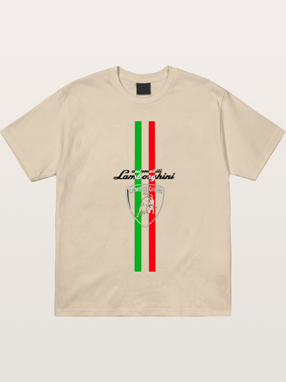 Italian Flag Lamborghini Print Gildan T-shirt