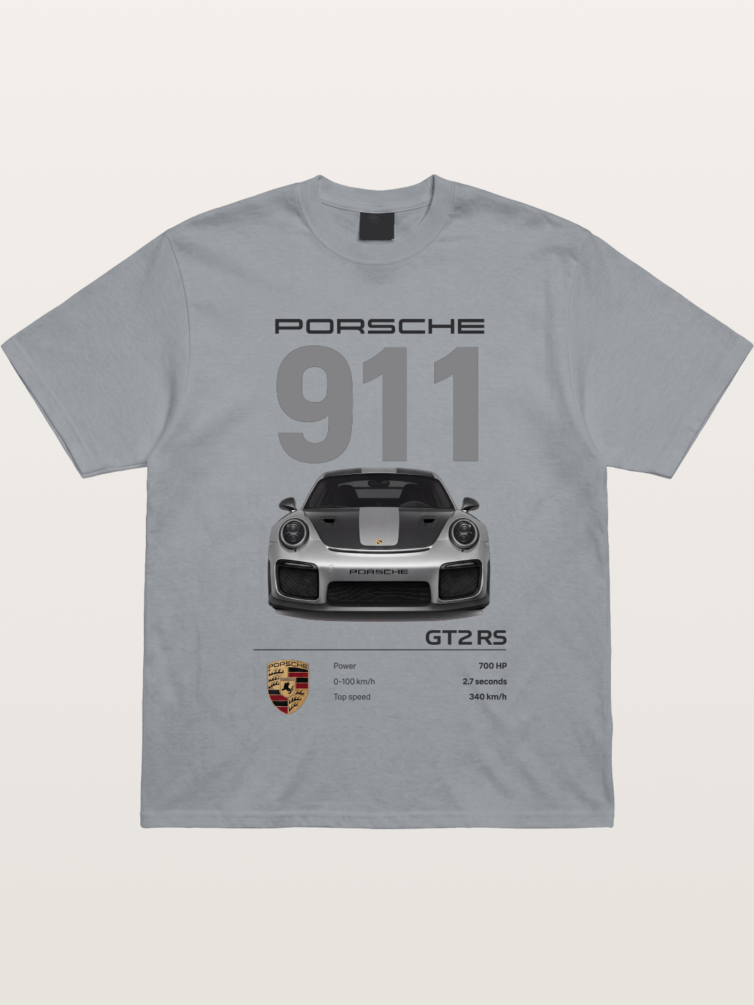 Porsche 911 GT2RS Front View Specs Gildan T-shirt