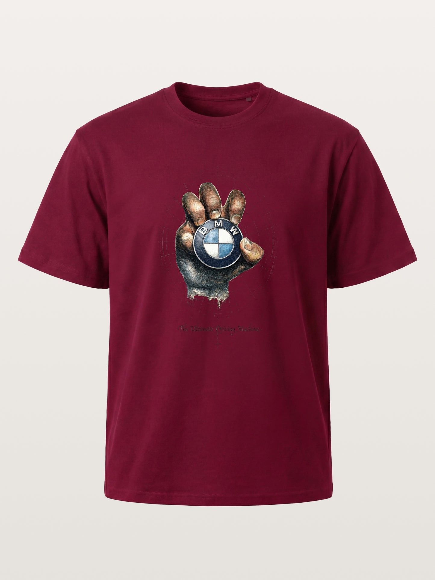 Hand Holding BMW Logo Sketch Gildan T-shirt