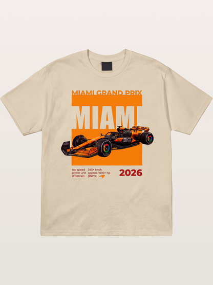 Miami GP Orange F1 Car Gildan T-shirt