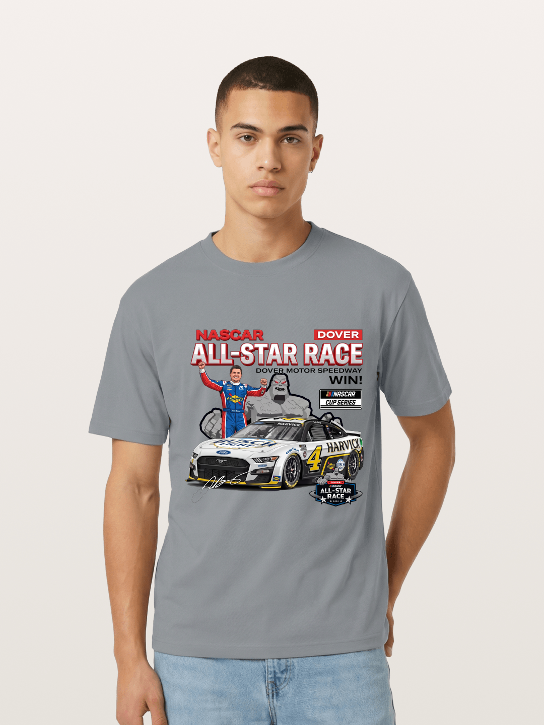 Kevin Harvick #4 Dover All-Star Win Gildan T-shirt
