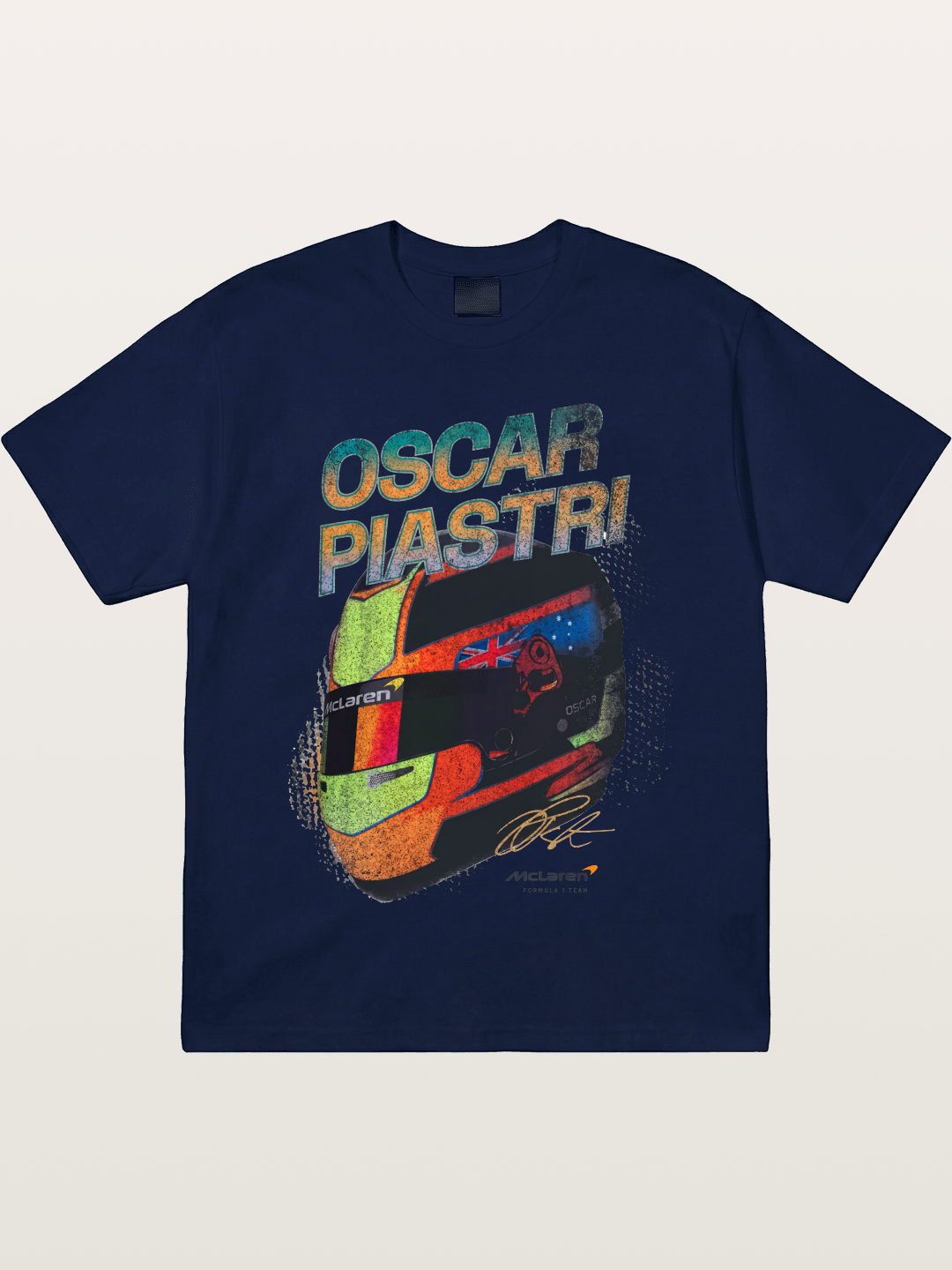 Oscar Piastri McLaren Helmet Gildan T-shirt