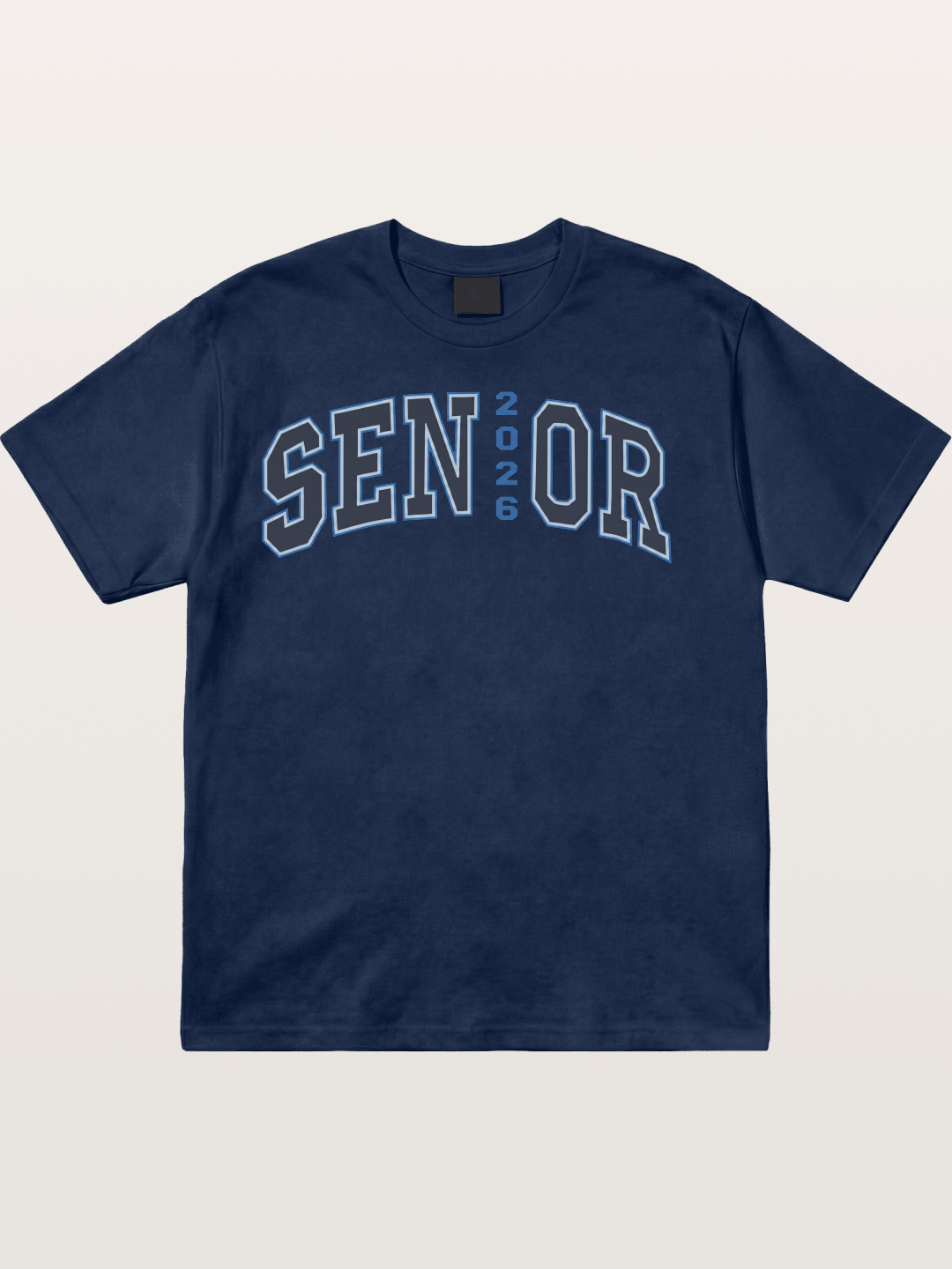 Senior 2026 Varsity Style Text Cotton T-shirt